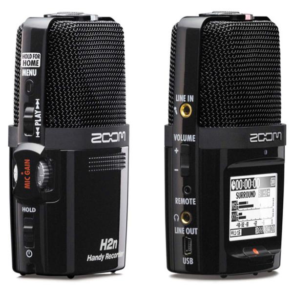 Zoom H2n Recorder mit Kugelgelenk Stativ-Adapter