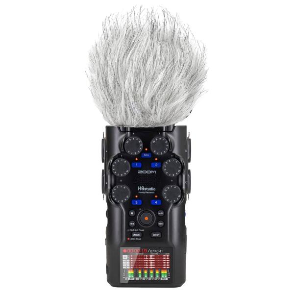 Zoom Audio-Recorder H6 Studio mit Fell-Windschutz