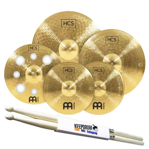 Meinl HCS14161820 Beckenset mit Schlagzeugstöcken