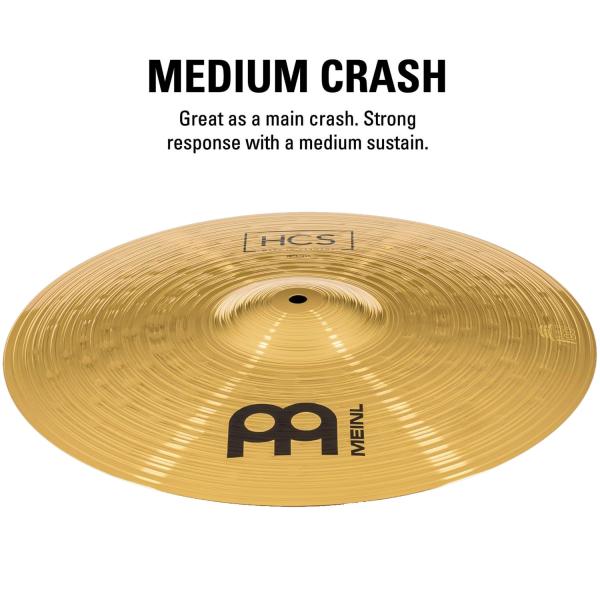 Meinl Becken HCS18C Crash 18 Zoll mit keepdrum Schlagzeugstöcke