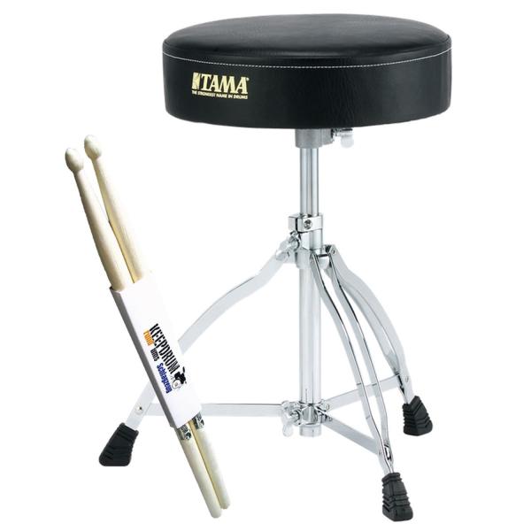 Tama Schlagzeughocker HT130  mit Schlagzeugstöcken