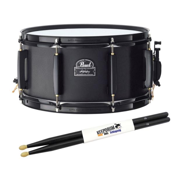 Pearl JJ1365N Jordison Snare Drum mit Schlagzeugstöcken 5BB