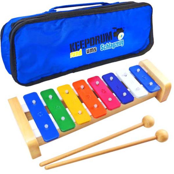 keepdrum KGS2 Glockenspiel für Kinder mit Tasche MB01