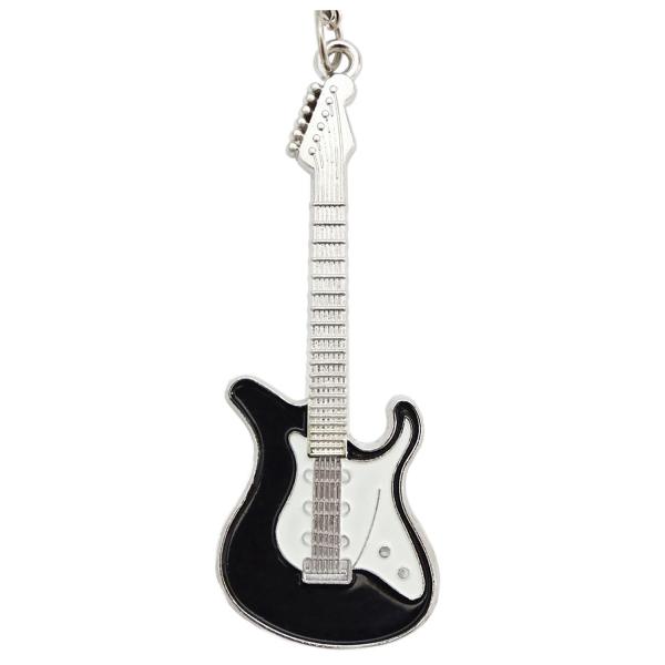 keepdrum Schlüsselanhänger E-Gitarre in Schwarz