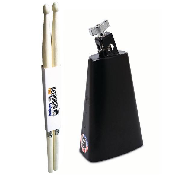 Latin Percussion Rock LP007-N Kuhglocke mit Schlagzeugstöcke
