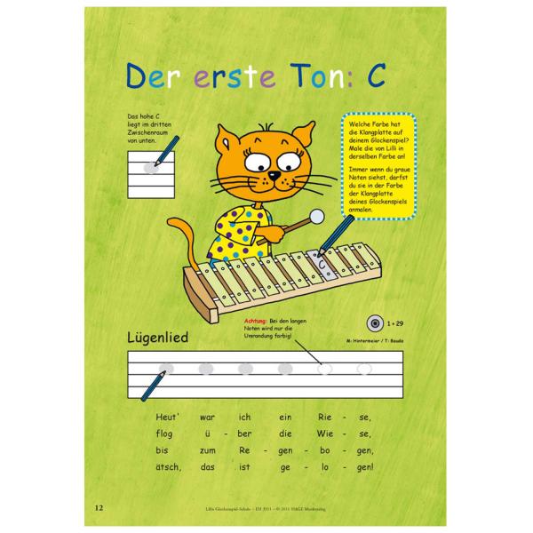 Sonor Glockenspiel NG-11 mit Lehrbuch und Tasche