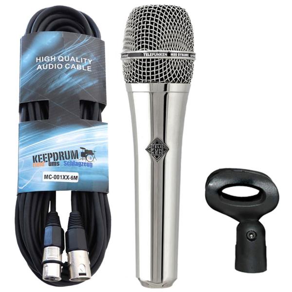 Telefunken M80 Chrome Mikrofon mit XLR-Kabel