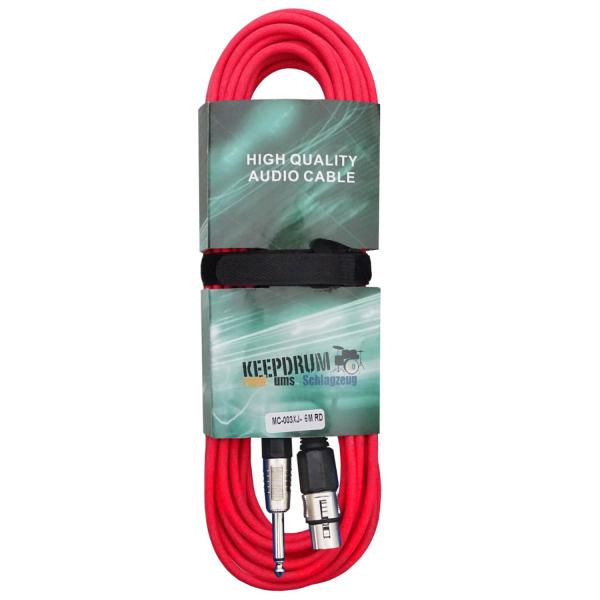 keepdrum MC003XJ 6m Mikrofonkabel Rot Klinke - XLR