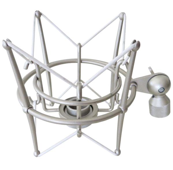 keepdrum MS089SV Silber Mikrofon-Spinne mit Popschutz