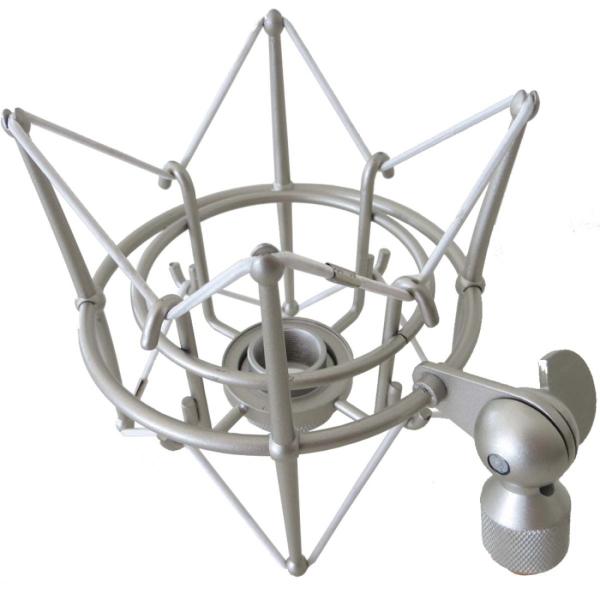 keepdrum MS089SV Silber Mikrofon-Spinne mit Popschutz