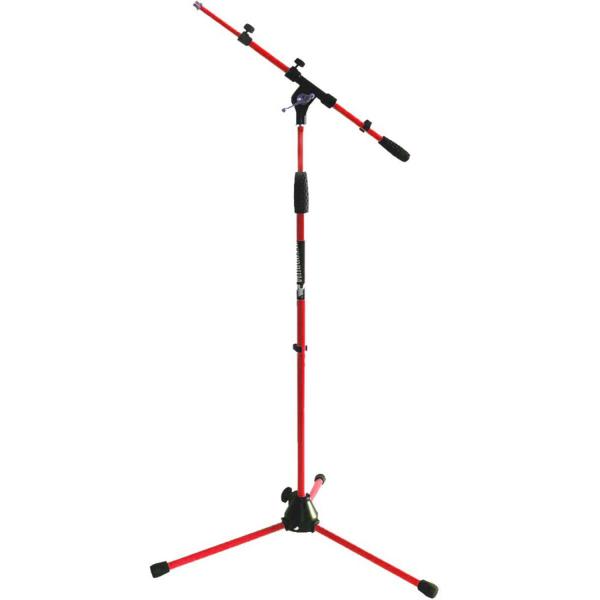 keepdrum MS106 RD Rot Mikrofonständer  mit 6m XLR Kabel Rot