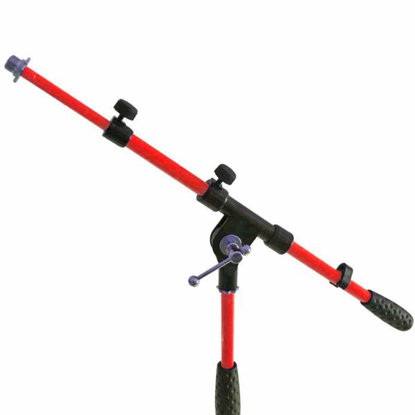 keepdrum MS106 RD Rot Mikrofonständer  mit 6m XLR Kabel Rot