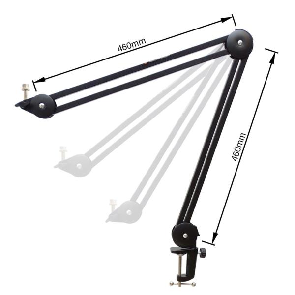 keepdrum variable Tablet-PC iPad Halterung mit MS138 Gelenkarm-Stativ
