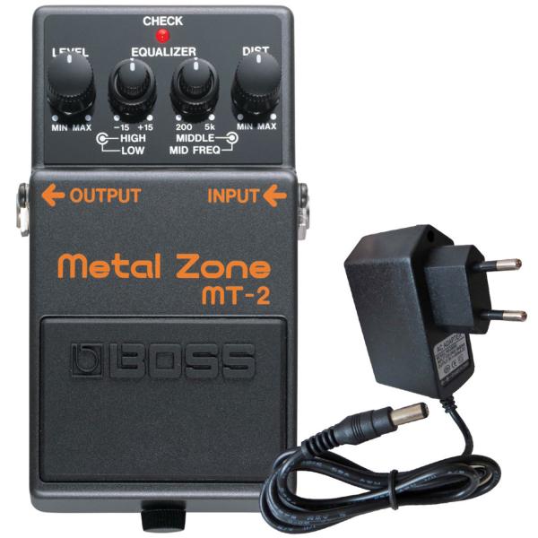 Boss MT-2 Metal Zone Distortion Pedal mit Netzteil