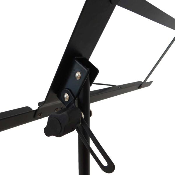 keepdrum MUS2BK Notenpult Schwarz mit 4 Klammern