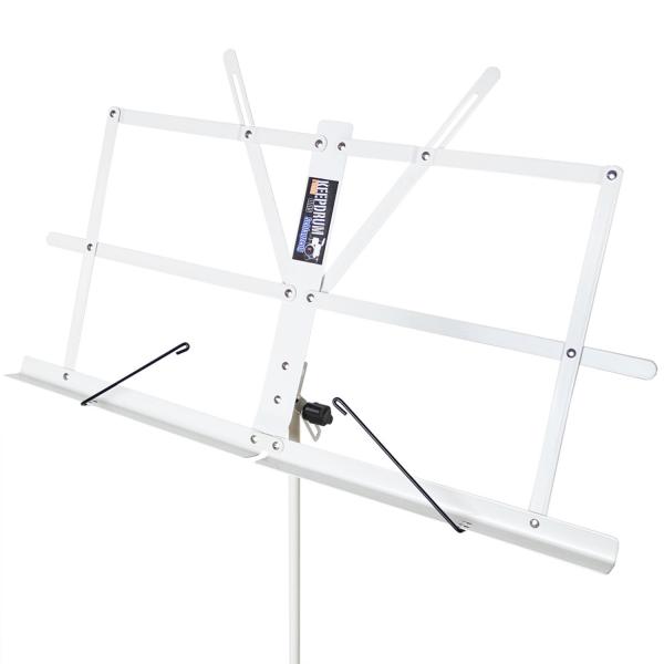 keepdrum MUS2WH Notenpult Weiss mit 4 Notenklammern