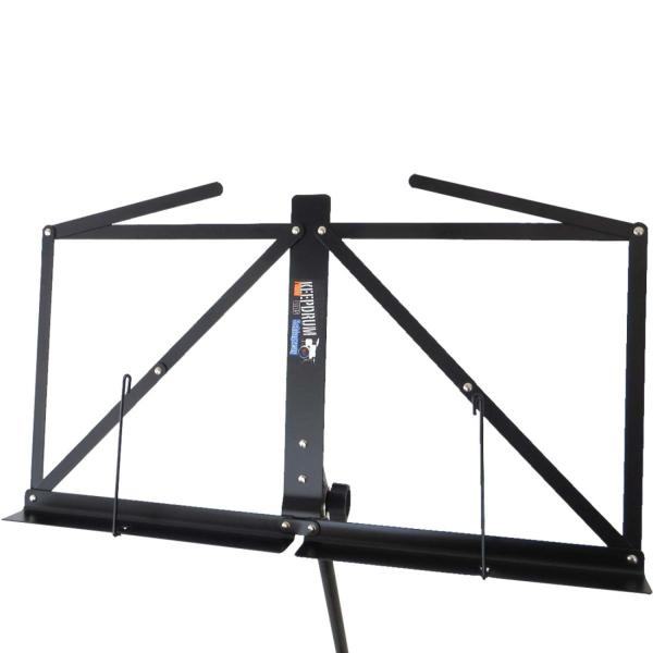 keepdrum MUS3BK Notenständer Schwarz mit 2 Magnete