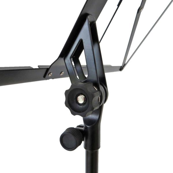 keepdrum MUS3BK Notenständer Schwarz mit 2 Magnete