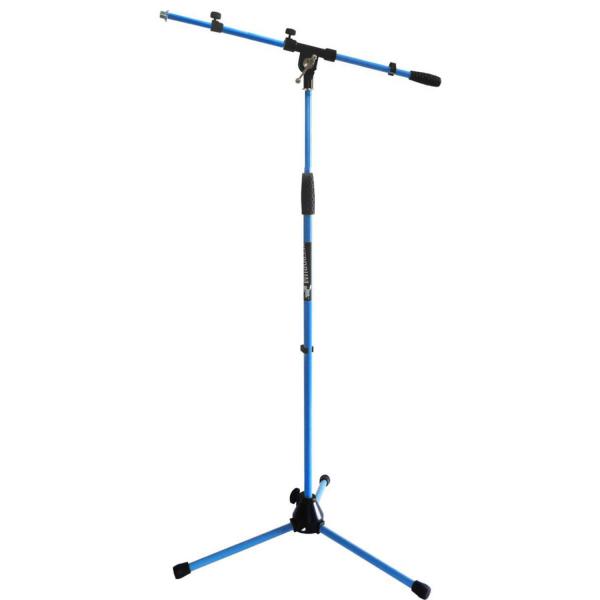 keepdrum Mikrofonständer MS106 BL Blau mit 6m XLR Kabel Blau