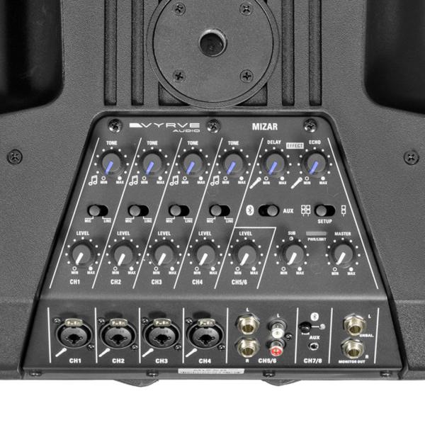 Vyrve Audio MIZAR PA-System mit Mixer und Stativen B-Ware