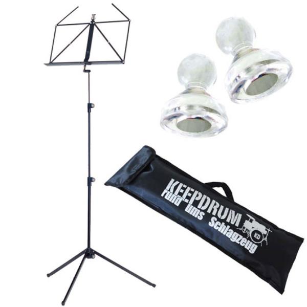 K&M 100-1 Notenständer schwarz mit Tasche und Magnete