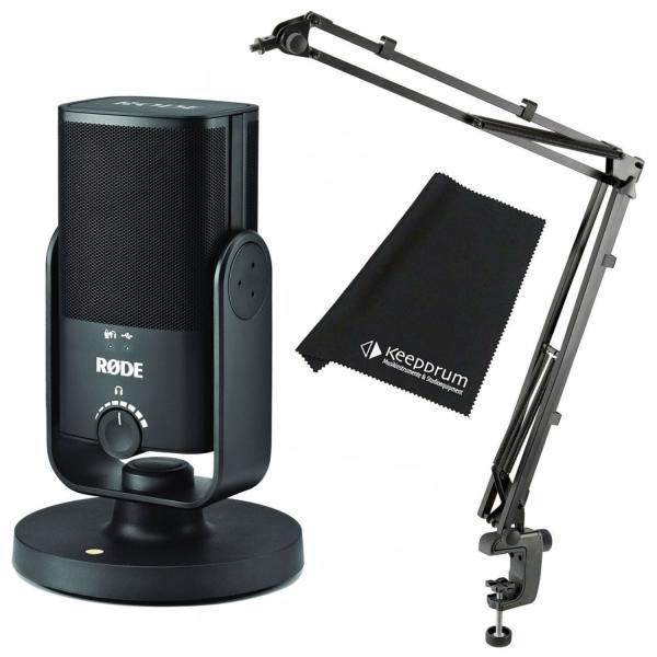 Rode NT-USB Mini mit K&M Mikrofonarm mit Tuch