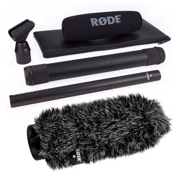 Rode NTG-3 B Black mit WS7 Fell-Windschutz