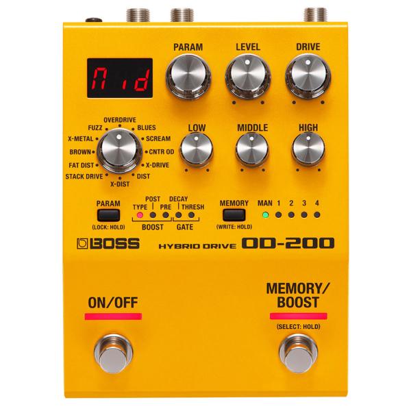 Boss OD-200 Hybrid Multi-Effektgerät mit Netzteil