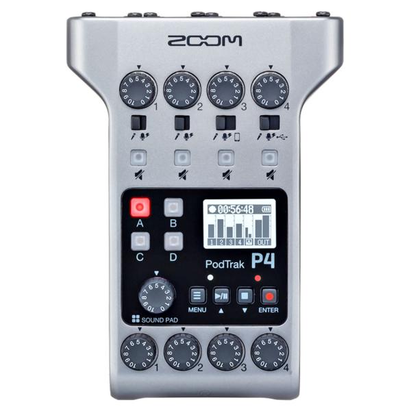 Zoom P4 Podtrak Podcast Recorder mit SD-Karte 32 GB