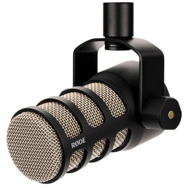 Rode Podmic Podcast-Mikrofon Schwarz mit MS032 Tisch-Stativ
