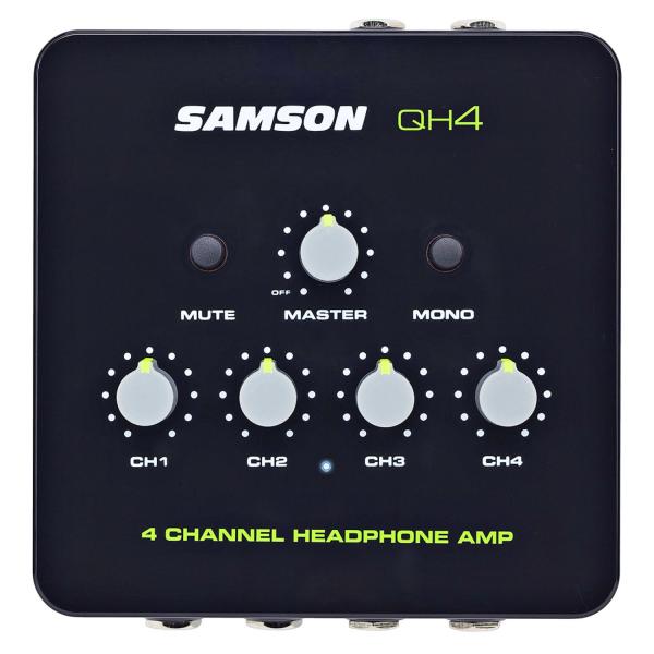 Samson QH4 Kopfhörerverstärker mit Kopfhörer