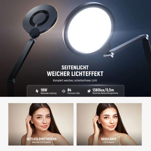 Neewer Ringlicht R18 LED-Leuchte mit Tischhalterung