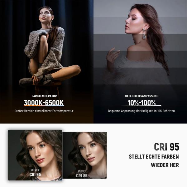 Neewer Ringlicht R18 LED-Leuchte mit Tischhalterung