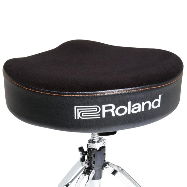 Roland RDT-S Schlagzeughocker Sattelsitz mit Schlagzeugstöcken