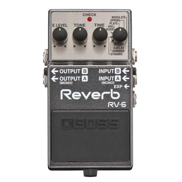 Boss RV-6 Reverb Pedal Studio-Hall mit Netzteil