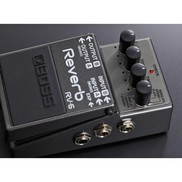 Boss RV-6 Reverb Pedal Studio-Hall mit Netzteil