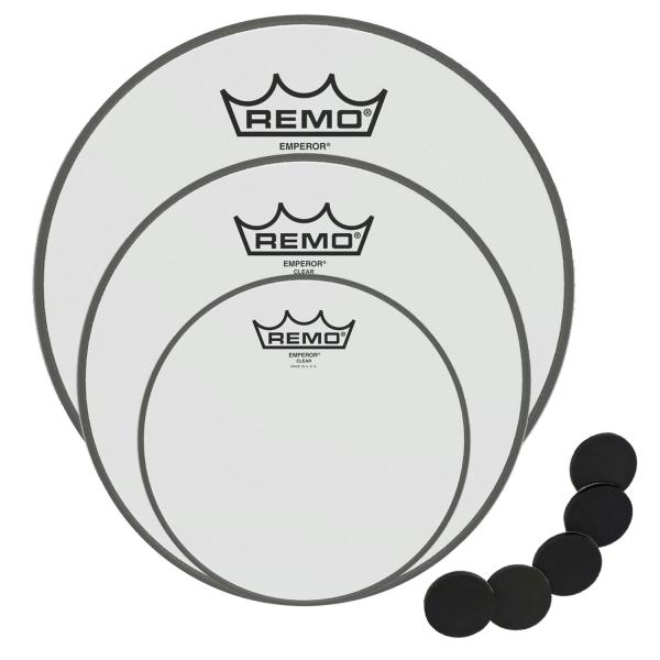 Remo Fellset Emperor Clear Pack Fusion mit Damper Pads