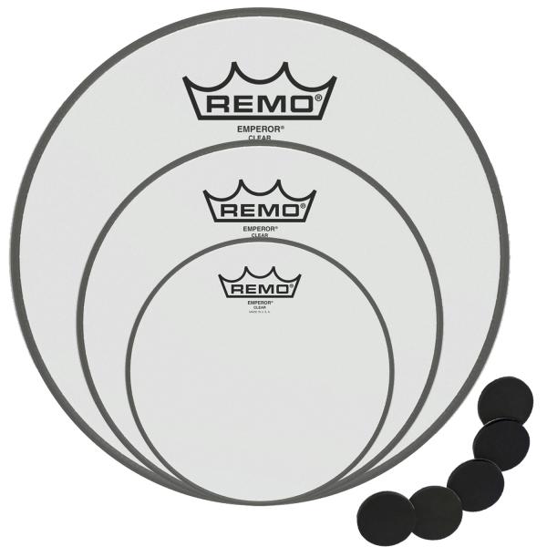 Remo Emperor Clear Fell-Set mit Damper Pads