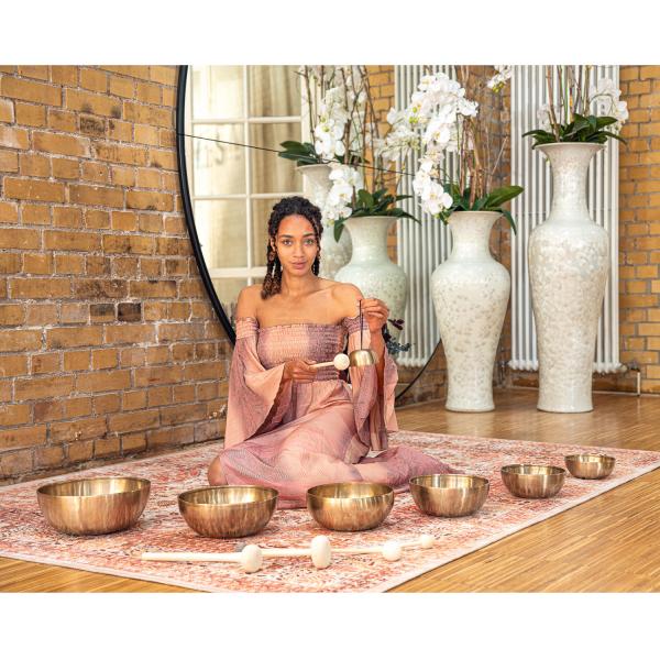 Meinl Sonic Energy SBSETCHA Chakra Klangschalen Set inkl Schlägel und Tuch