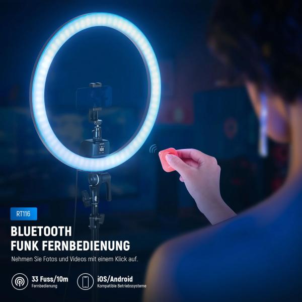 Neewer Ringlicht SRP18C farbige RGB LED-Leuchte mit Tuch