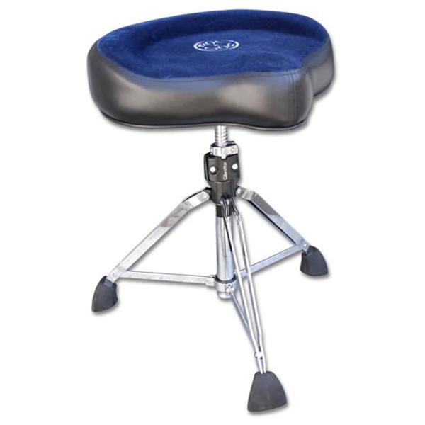 Roc-n-Soc Schlagzeughocker Sattelsitz Blau mit Unterteil