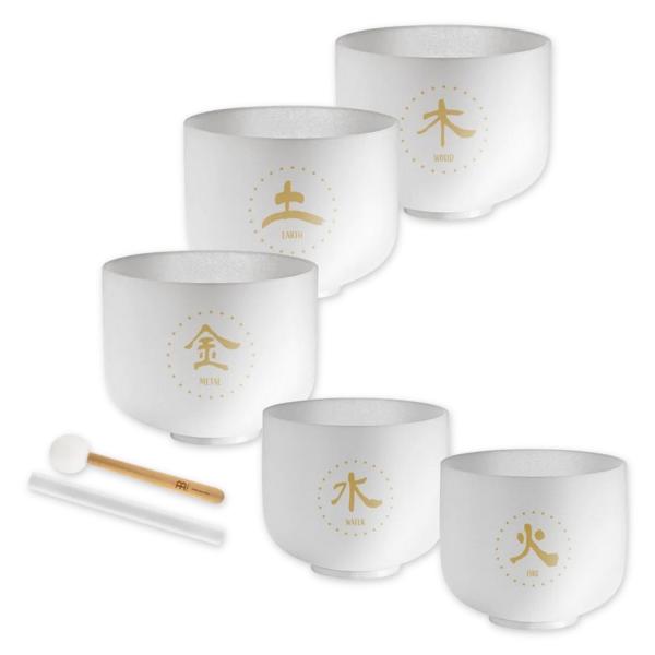 Meinl Sonic Energy Quarz-Klangschalen Set 5-Elemente mit Tuch