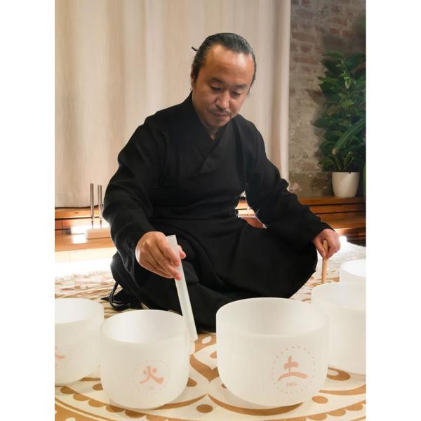 Meinl Sonic Energy Quarz-Klangschalen Set 5-Elemente mit Stimmgabel