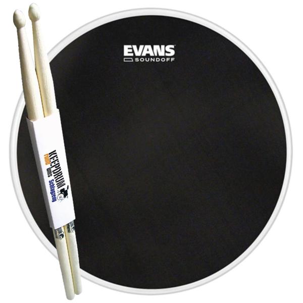 Evans TT14SO01 SoundOff Meshhead Fell 14 mit Schlagzeugstöcken