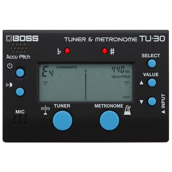 Boss Stimmgerät - Metronom TU-30 mit Schlagzeugstöcken