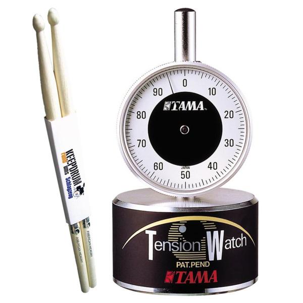 Tama TW100 Tension Watch Stimmgerät mit Schlagzeugstöcken
