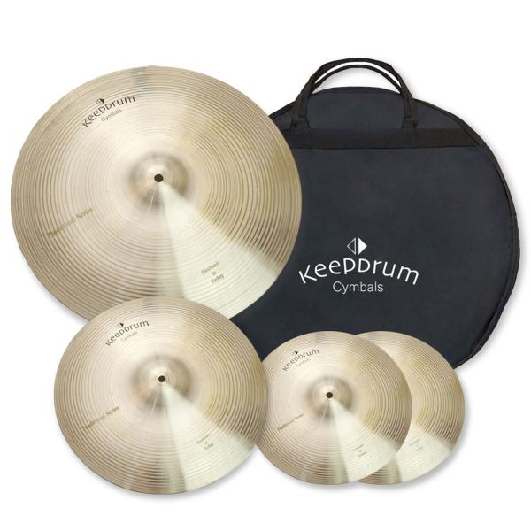 keepdrum Traditional Becken-Set 14/16/20/Bag
