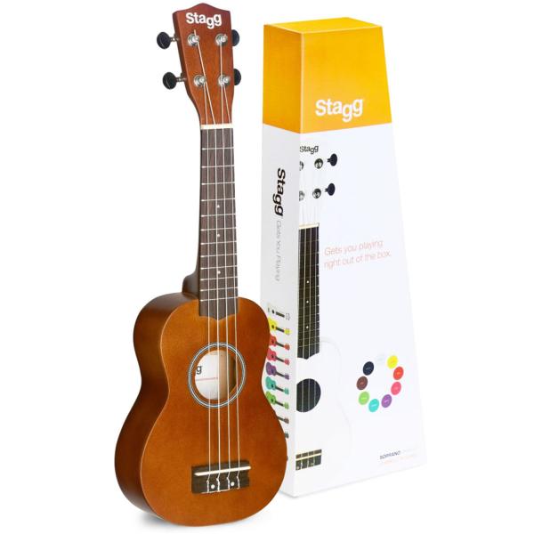 Stagg US-NAT Sopran Ukulele Natur mit Tasche