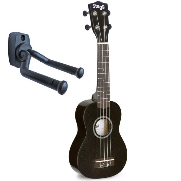 Stagg US-NIGHT Sopran Ukulele mit Tasche mit Wandhalter