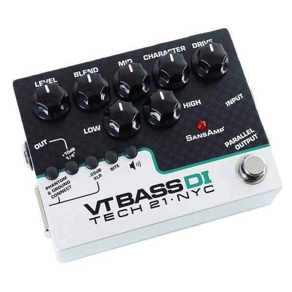 Tech21 SansAmp Character VT Bass DI Preamp Pedal mit Kabel